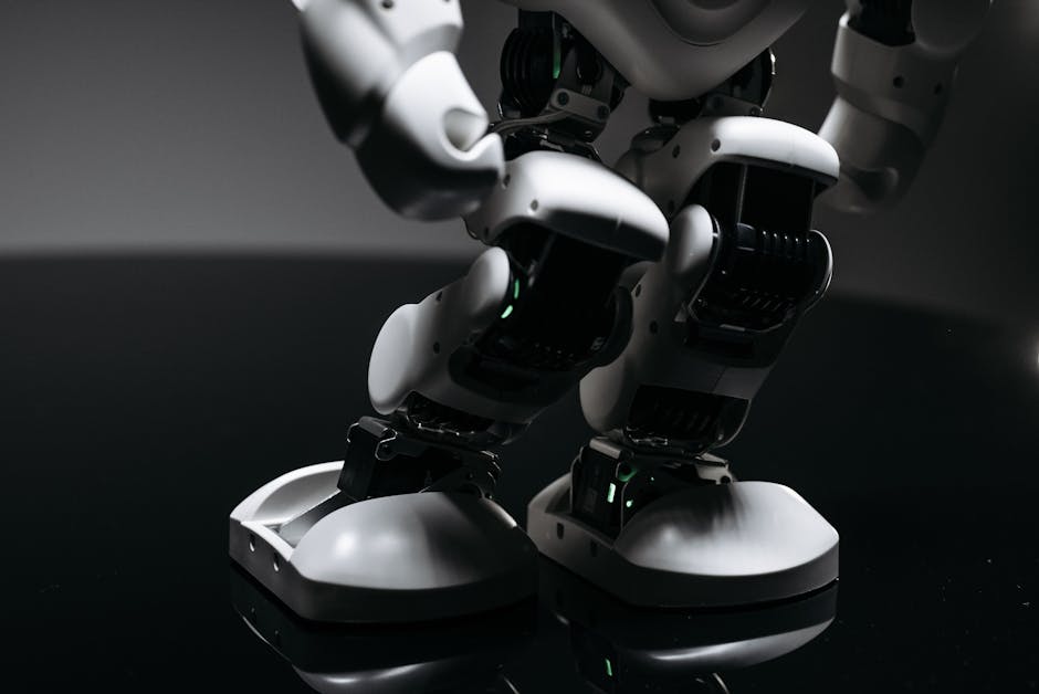 Close Up Shot of White Robot Toy